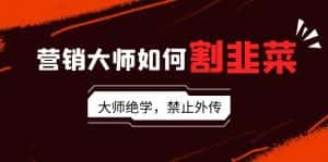 (9049期)营销大师如何割韭菜:流量大师/讲故事大师/话术大师/卖货大师/成交大师/…-优优云创网