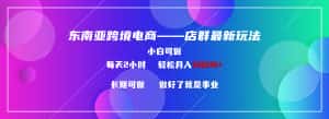（9060期）东南亚跨境电商店群新玩法2—小白每天两小时 轻松10000+-优优云创网