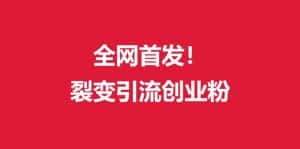 （9061期）（全网首发）外面收费几千的裂变引流高质量创业粉-优优云创网