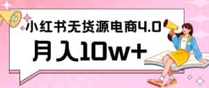 小红书新电商实战，无货源实操从0到1月入10w+联合抖音放大收益-优优云创网