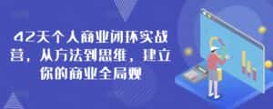 42天个人商业闭环实战营,从方法到思维,建立你的商业全局观-优优云创网