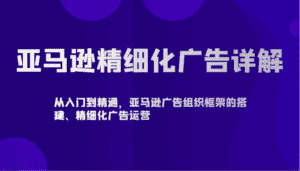 亚马逊精细化广告详解-从入门到精通,亚马逊广告组织框架的搭建、精细化广告运营-优优云创网