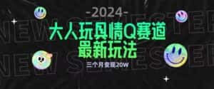全新大人玩具情Q赛道合规新玩法，公转私域不封号流量多渠道变现，三个月变现20W-优优云创网