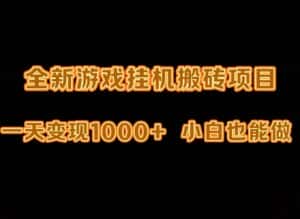 （9580期）最新游戏全自动挂机打金搬砖，一天变现1000+，小白也能轻松上手。-优优云创网