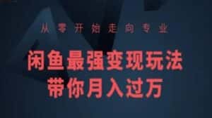 从零开始走向专业,闲鱼最强变现玩法带你月入过万-优优云创网