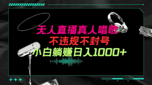 (9622期)抖音24小时无人直播音乐,不违规,不封号纯撸音浪,小白实操当天日入1000+-优优云创网