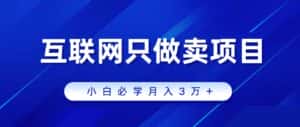 (9623期)互联网的尽头就是卖项目,被割过韭菜的兄弟们必看!轻松月入三万以上!-优优云创网
