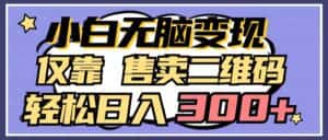 (9637期)小白无脑变现,仅靠售卖二维码,轻松日入300+-优优云创网