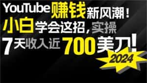 (9647期)2024 YouTube赚钱新风潮!小白学会这招,7天收入近7百美金!-优优云创网