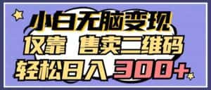 小白无脑变现,仅靠售卖二维码,轻松日入300+-优优云创网