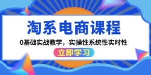 （9704期）淘系电商课程，0基础实战教学，实操性系统性实时性（15节课）-优优云创网