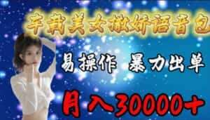 (9710期)车载女生撒娇语音包,易操作,暴力出单,月入30000+-优优云创网