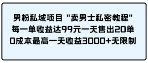 (9730期)男粉私域项目-优优云创网
