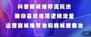 抖音商城运营课程,猜你喜欢入池商城搜索商城推荐人群标签覆盖-优优云创网