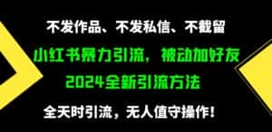 (9829期)小红书暴力引流,被动加好友,日+500精准粉,不发作品,不截流,不发私信-优优云创网