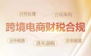 跨境老板财税合规特训营，规避财税风险、提升企业利润-优优云创网