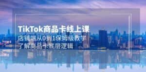 (9843期)Tk商品卡线上课,店铺端从0到1保姆级教学,了解商品卡底层逻辑(20节)-优优云创网