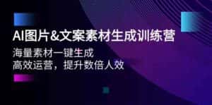 AI图片&文案素材生成训练营,海量素材一键生成 高效运营 提升数倍人效-优优云创网