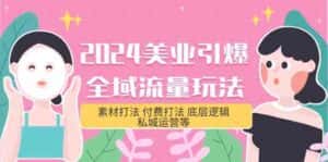 2024美业引爆全域流量玩法,素材打法 付费打法 底层逻辑 私城运营等(31节)-优优云创网