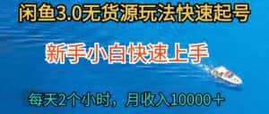 (9913期)2024最新闲鱼无货源玩法,从0开始小白快手上手,每天2小时月收入过万-优优云创网