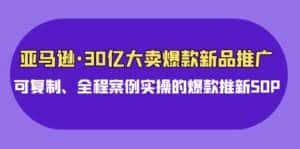 （9944期）亚马逊30亿·大卖爆款新品推广，可复制、全程案例实操的爆款推新SOP-优优云创网