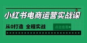 （9946期）最新小红书·电商运营实战课，从0打造  全程实战（65节视频课）-优优云创网