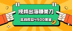 国内爆款视频出海赚美刀，实战收益4500美金，批量无脑搬运，无需经验直接上手-优优云创网