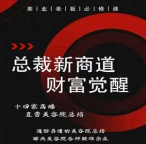 总裁新商道(美业老板必修课),通俗易懂的美容院总结,解决美容院各种疑难杂症-优优云创网