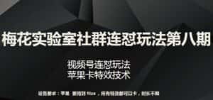 梅花实验室社群连怼玩法第八期，视频号连怼玩法 苹果卡特效技术-优优云创网