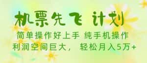 (10099期)机票 先飞计划!用里程积分 兑换机票售卖赚差价 纯手机操作 小白月入5万+-优优云创网