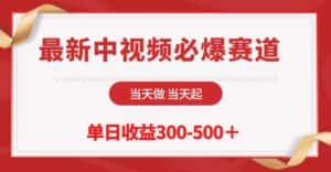 (10105期)最新中视频必爆赛道,当天做当天起,单日收益300-500+!-优优云创网