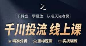 千川付费投流课，千川从0-1.精准分析，重构逻辑实战训练-优优云创网