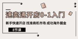 (10126期)速卖通开店0-1入门,新手快速开店 找准商机市场 成功海外掘金(8节课)-优优云创网