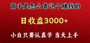 看高手是怎么赚钱的,一天收益至少3000+以上,小白当天上手-优优云创网