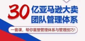 30亿亚马逊大卖团队管理体系,一套课帮你重塑管理体系与管理技巧-优优云创网