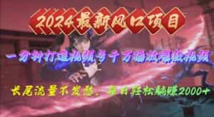 (10182期)2024年新风口,视频号分成2.0计划,多种玩法打爆视频号,每日轻松2000-优优云创网