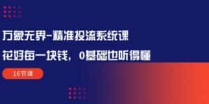 (10184期)万象无界-精准投流系统课:花好 每一块钱,0基础也听得懂(16节课)-优优云创网