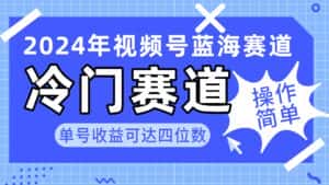 (10195期)2024视频号冷门蓝海赛道,操作简单 单号收益可达四位数(教程+素材+工具)-优优云创网