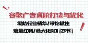 （10287期）谷歌广告高阶打法与优化，凝结行业精华/带你抓住流量红利/最大化ROI(23节)-优优云创网