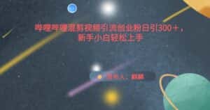 哔哩哔哩混剪视频引流创业粉日引300+，新手小白轻松上手-优优云创网