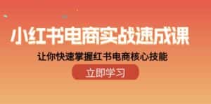 （10384期）小红书电商实战速成课，让你快速掌握红书电商核心技能（28课）-优优云创网