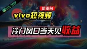 (10390期)全新平台vivo短视频,新风口AI混剪无脑搬运,冷门风口当天见收益,7天…-优优云创网