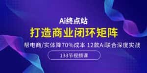 (10428期)Ai终点站,打造商业闭环矩阵,帮电商/实体降70%成本,12款Ai联合深度实战-优优云创网