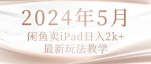 (10459期)2024年5月闲鱼卖ipad日入2k,最新玩法教学-优优云创网