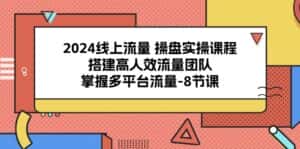 (10466期)2024线上流量 操盘实操课程,搭建高人效流量团队,掌握多平台流量-8节课-优优云创网