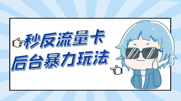 秒反流量卡后台暴力玩法 2.0，日赚三位数-优优云创网