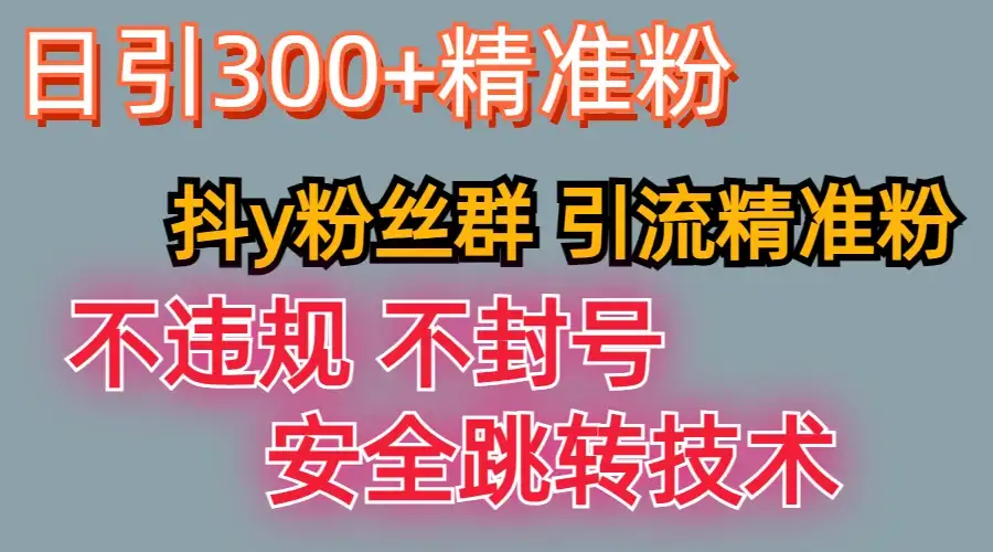 最新技术，利用抖Y粉丝群引流精准粉丝，日以300+精准粉-优优云创网