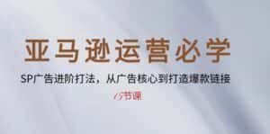 亚马逊运营必学: SP广告进阶打法,从广告核心到打造爆款链接(15节课)-优优云创网