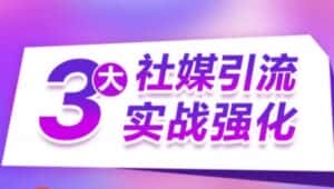3大社媒引流实战强化,多渠道站外引流,高效精准获客,订单销售额翻倍增长-优优云创网