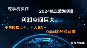 2024新蓝海项目 无门槛高利润长期稳定  纯手机操作 单日收益2000+ 小白当天上手-优优云创网